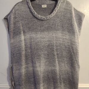 World Market Knit Yarn Poncho with Side Tie – One Size